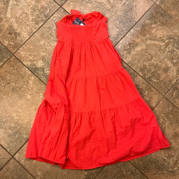 NWT Universal Thread Coral Strapless Cotton Midi Dress - Picture 12 of 15